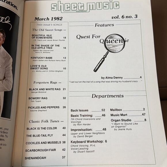 Sheet Music Magazine March 1982 For Old Times Sake Easy Organ Piano - Picture 3 of 3